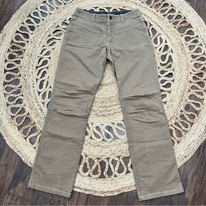 Kuhl Dulce Pants Outdoor Thick Hiking Travel Women Size 4 Brown Canvas
